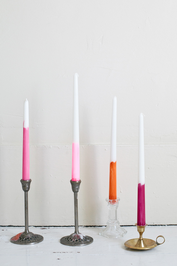 Simple Painted Candles