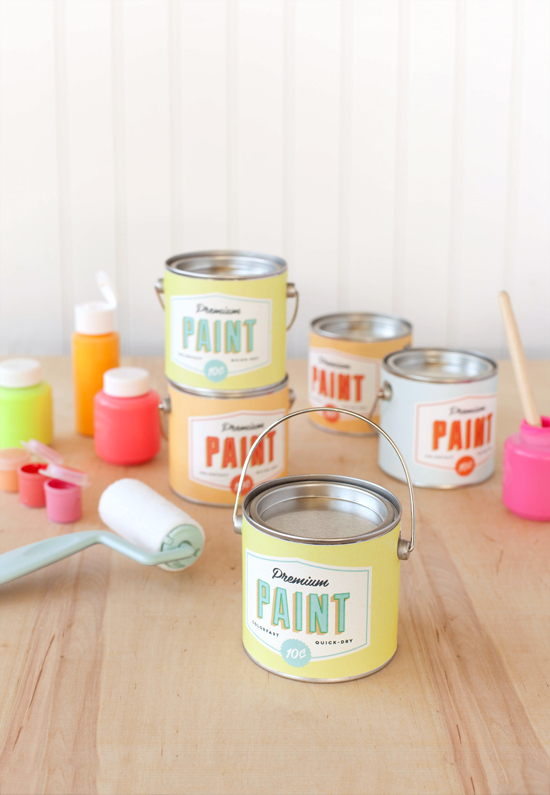 DIY: Retro Paint Can Favors (with printable)